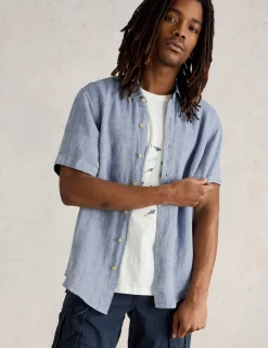 Regular Fit Pure Linen Short Sleeve Shirt