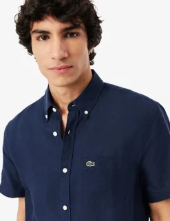 Regular Fit Pure Linen Short Sleeve Shirt