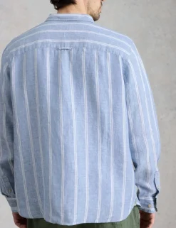 Regular Fit Pure Linen Striped Shirt