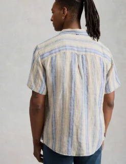 Regular Fit Pure Linen Striped Shirt