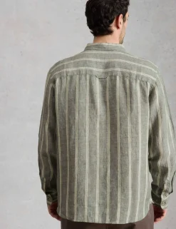 Regular Fit Pure Linen Striped Shirt