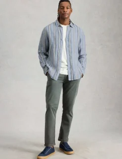 Regular Fit Pure Linen Striped Shirt