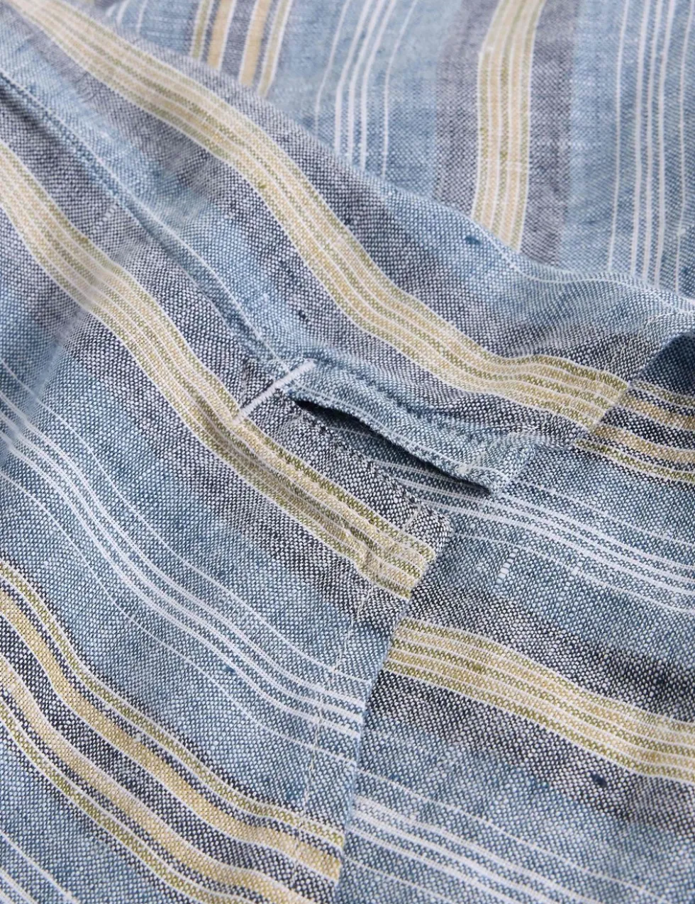 Regular Fit Pure Linen Striped Shirt