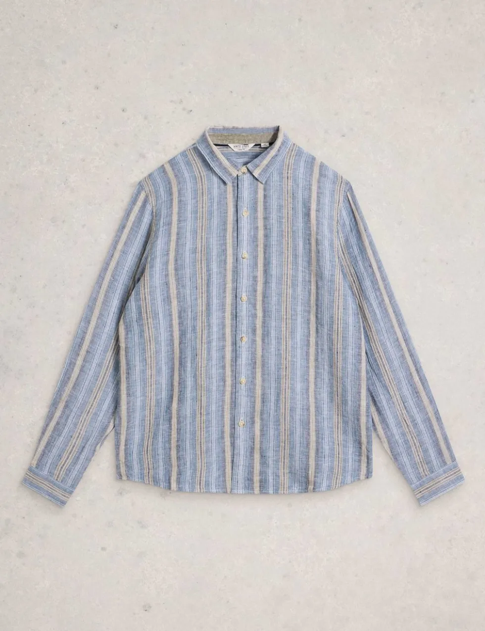 Regular Fit Pure Linen Striped Shirt
