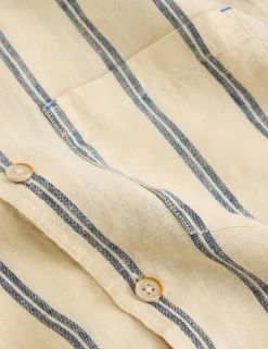 Regular Fit Pure Linen Striped Shirt