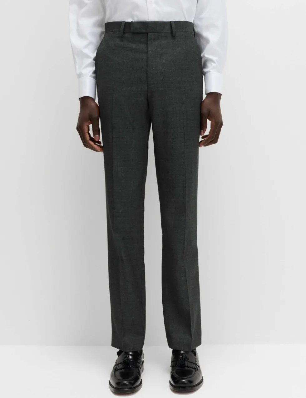 Regular Fit Pure Wool Suit Trousers