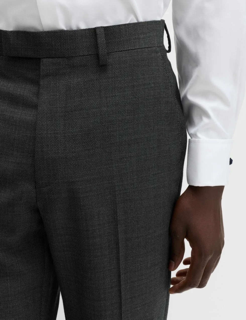 Regular Fit Pure Wool Suit Trousers