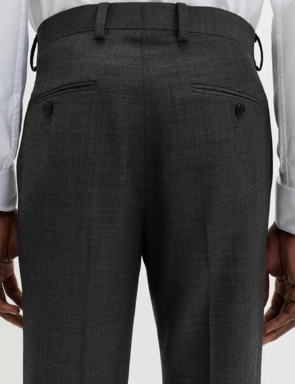 Regular Fit Pure Wool Suit Trousers