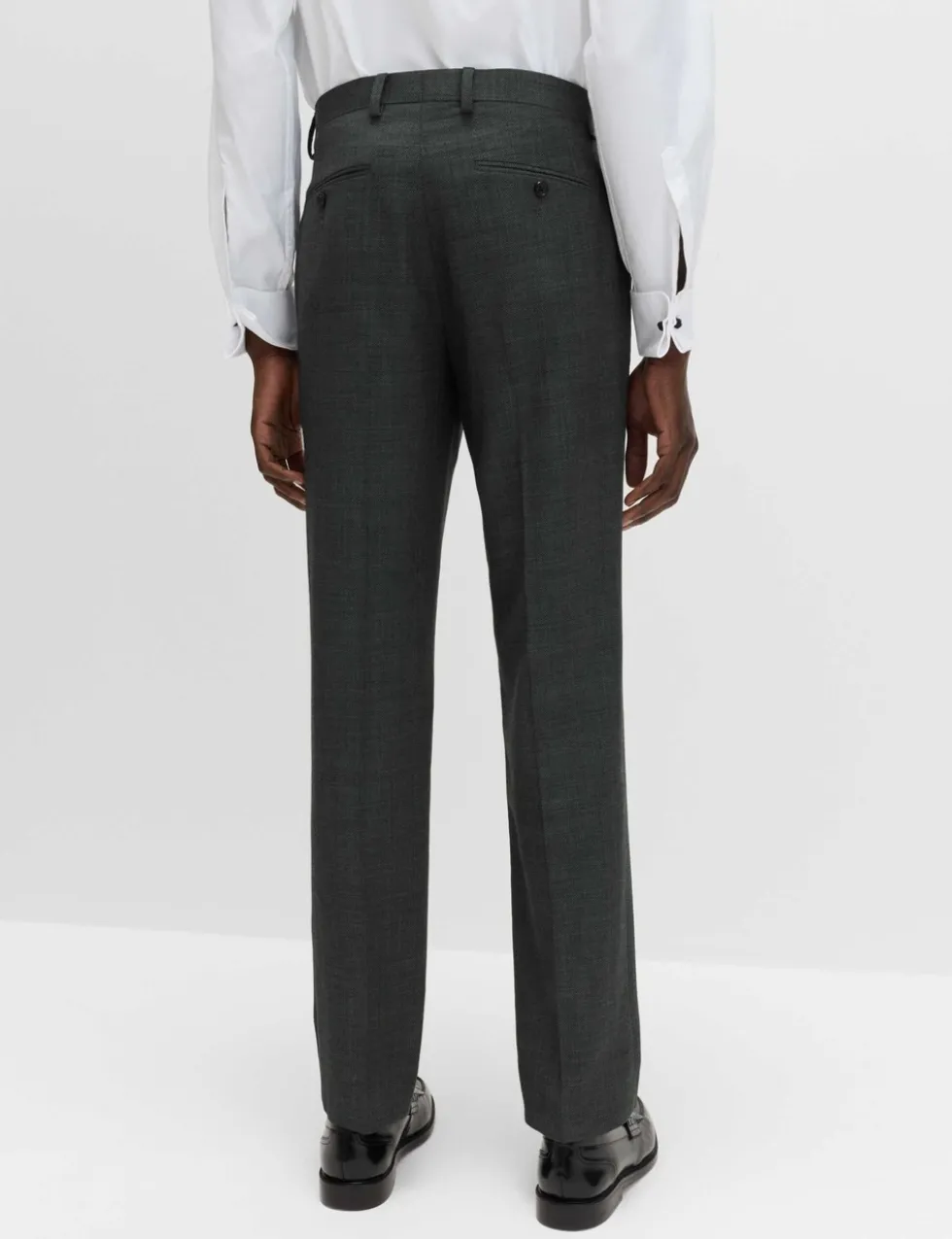Regular Fit Pure Wool Suit Trousers