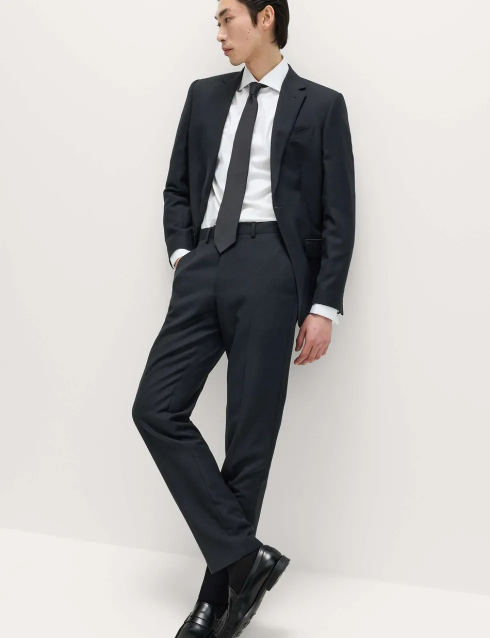 Regular Fit Pure Wool Suit Trousers