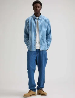 Regular Fit Striped Denim Shirt