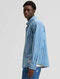 Regular Fit Striped Denim Shirt
