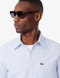 Regular Fit Striped Short Sleeve Oxford Shirt