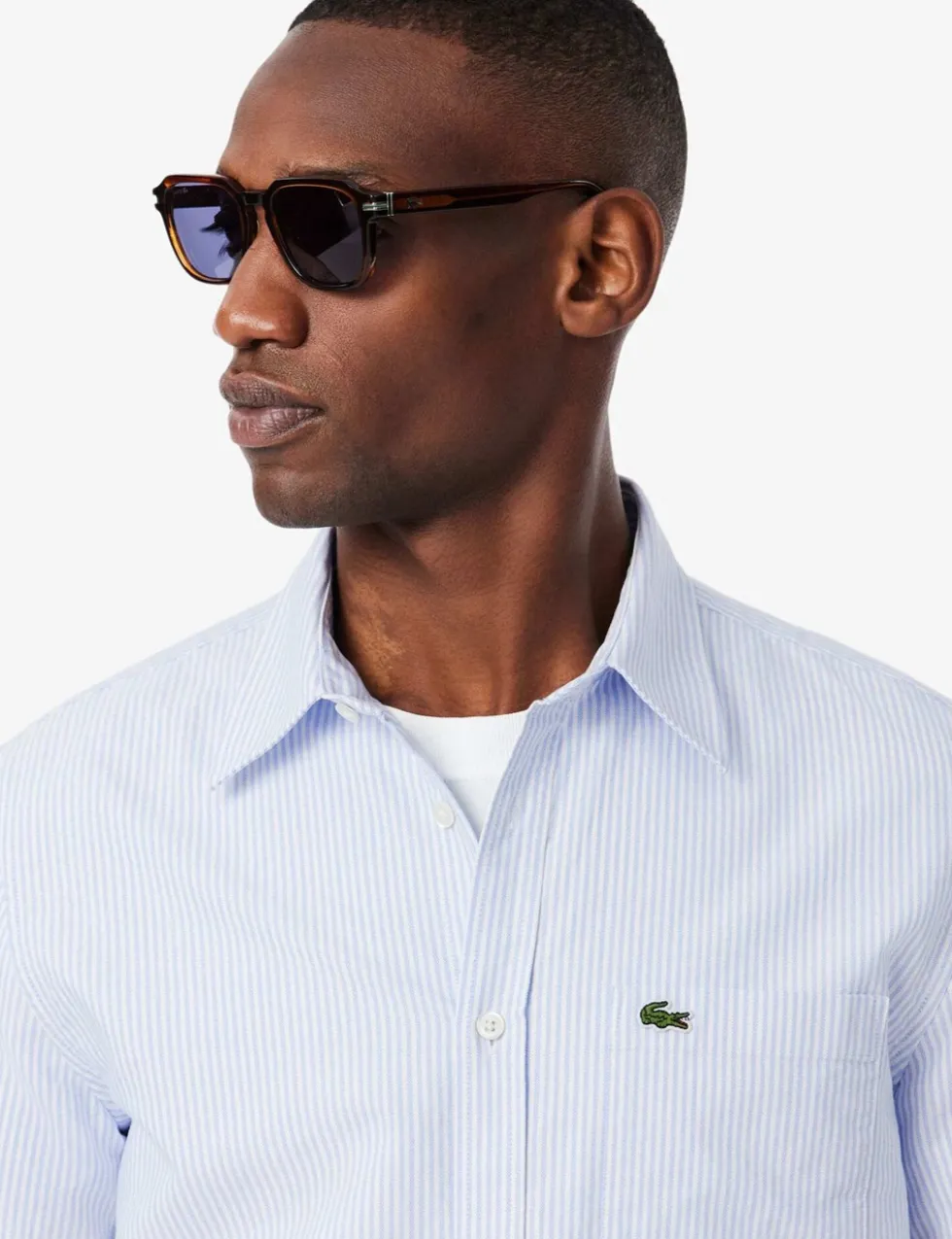 Regular Fit Striped Short Sleeve Oxford Shirt