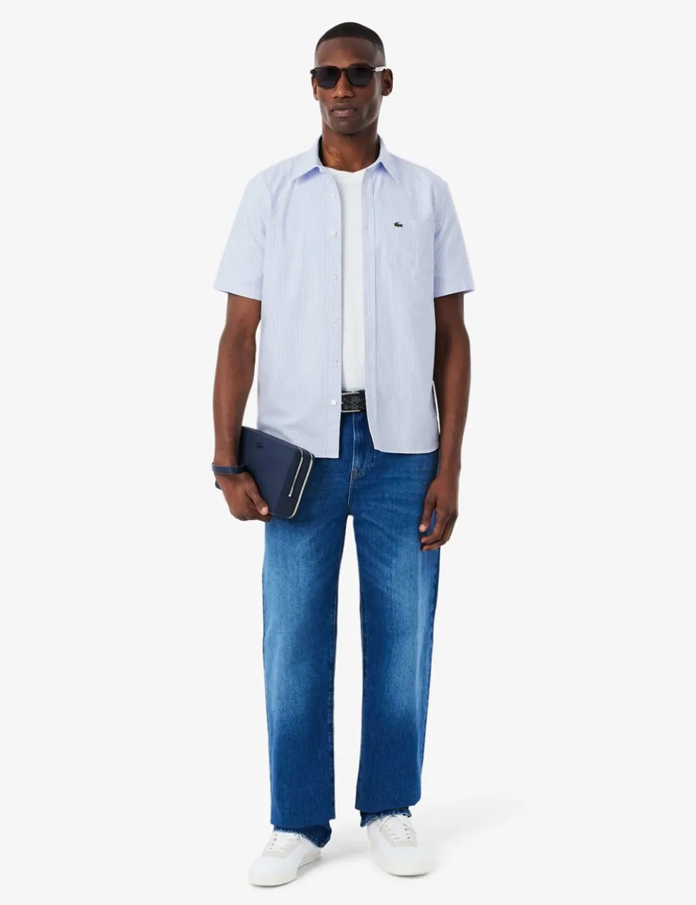 Regular Fit Striped Short Sleeve Oxford Shirt