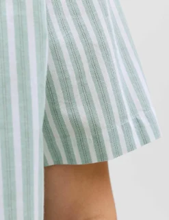 Regular Fit Striped Short Sleeve Oxford Shirt