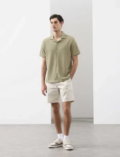 Regular Fit Textured Short Sleeve Shirt