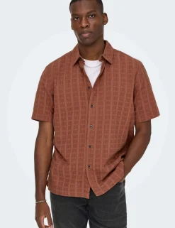 Regular Fit Textured Short Sleeve Shirt