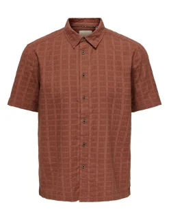 Regular Fit Textured Short Sleeve Shirt