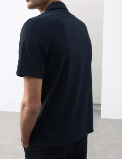 Regular Fit Textured Short Sleeve Shirt
