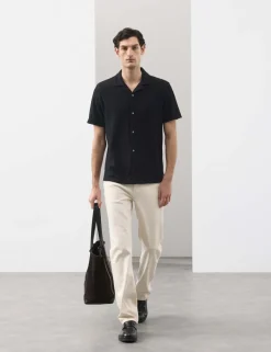 Regular Fit Textured Short Sleeve Shirt