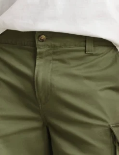 Regular Fit Twill Cargo Shorts