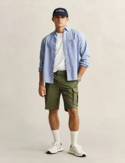 Regular Fit Twill Cargo Shorts