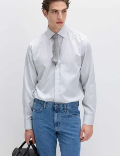 Regular Fit Ultimate Non Iron Cotton Striped Shirt