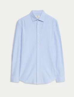 Regular Fit Ultimate Non Iron Jersey Striped Shirt