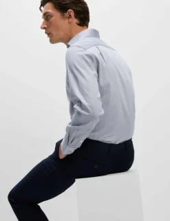 Regular Fit Ultimate Non Iron Cotton Textured Shirt
