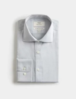 Regular Fit Ultimate Non Iron Cotton Textured Shirt