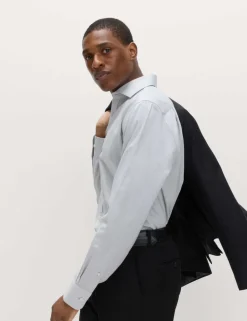 Regular Fit Ultimate Non Iron Cotton Textured Shirt