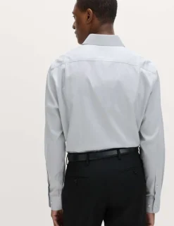 Regular Fit Ultimate Non Iron Cotton Textured Shirt
