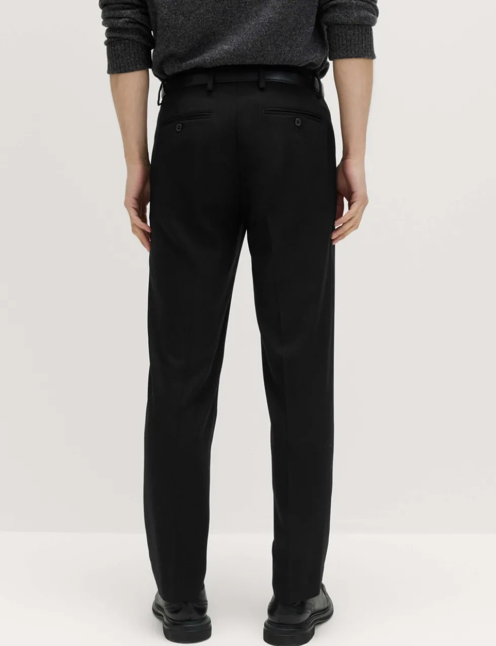 Regular Fit Wool Blend Trousers