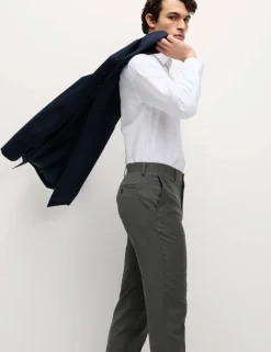 Regular Fit Wool Blend Trousers