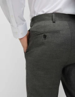 Regular Fit Wool Blend Trousers
