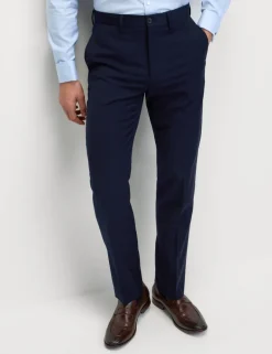 Regular Fit Wool Blend Trousers