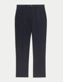 Regular Fit Wool Blend Trousers