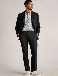 Regular Fit Wool Blend Trousers