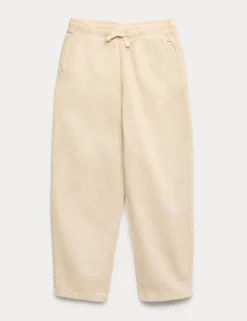 Relaxed Cotton Rich Lightweight Trousers (6-16 Yrs)