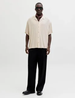 Relaxed Fit Camp Collar Short Sleeve Shirt