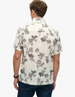 Relaxed Fit Cotton Linen Hawaiian Shirt