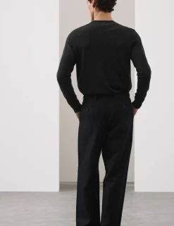 Relaxed Fit Cotton Linen Blend Trousers