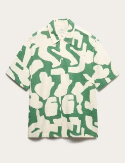 Relaxed Fit Cotton Rich Abstract Print Shirt