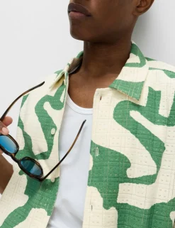 Relaxed Fit Cotton Rich Abstract Print Shirt