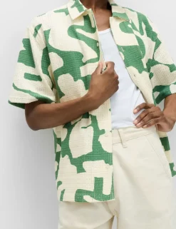 Relaxed Fit Cotton Rich Abstract Print Shirt