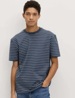 Relaxed Fit Cotton Rich Stripe T-Shirt