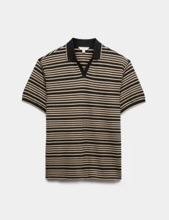 Relaxed Fit Cotton Rich Textured Polo Shirt