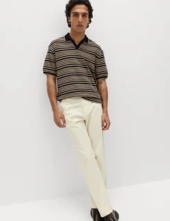 Relaxed Fit Cotton Rich Textured Polo Shirt
