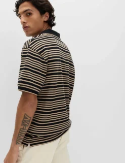 Relaxed Fit Cotton Rich Textured Polo Shirt